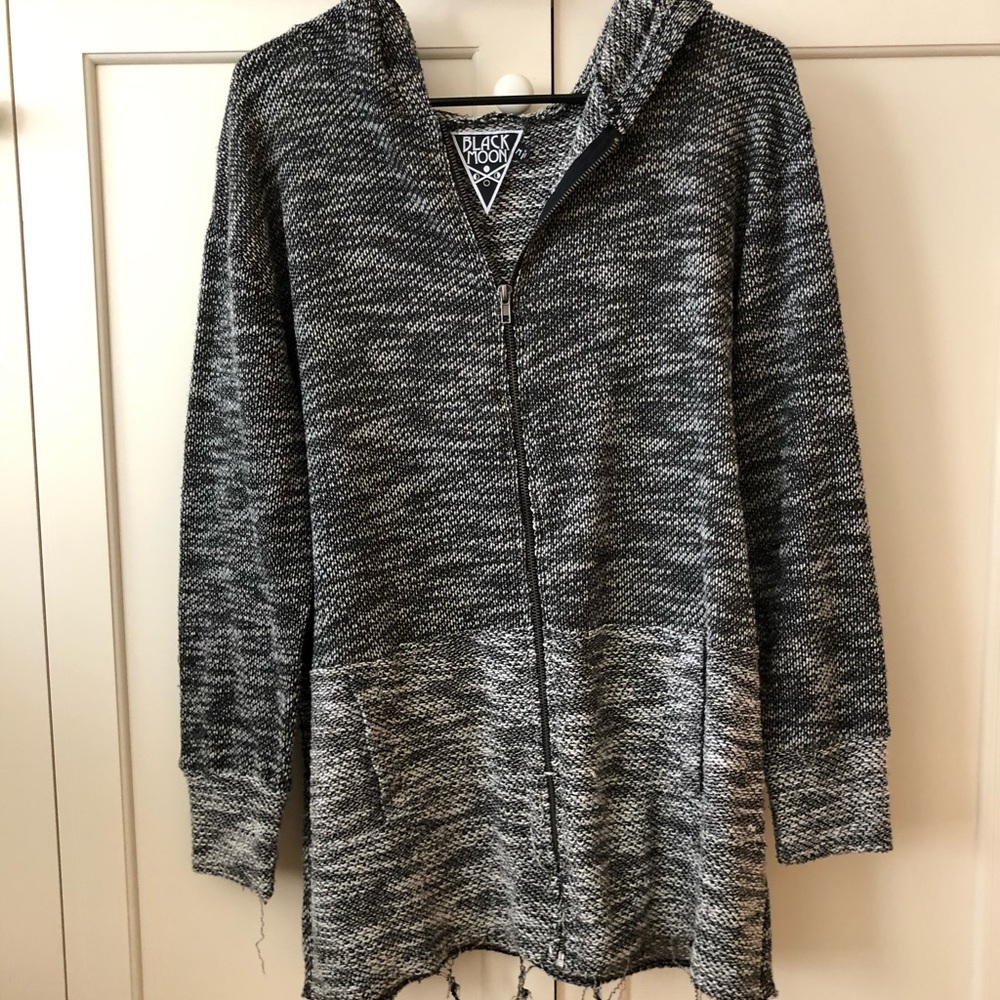 Urban Outfitters sweater distressed zip-up